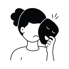 Person holding a mask symbolizing uncovering identity and personal growth