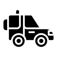 Military car Solid Icon