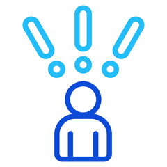 Panic attack Duoline Icon