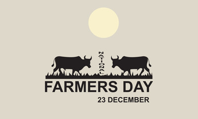 Happy Farmer day 23 December  Banner. Vector illustration. EPS 10