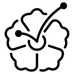 Stylized Floral Symbol with Checkmark