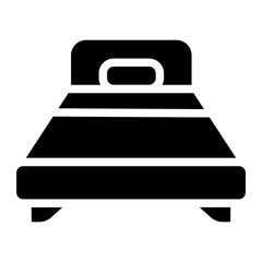 Single bed Solid Icon