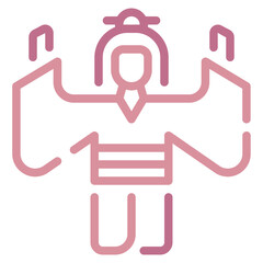 Obraz premium Traditional Japanese Dancer Illustration