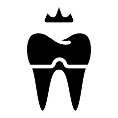 Tooth crown Solid Icon