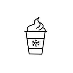 cold drinks with cream icon