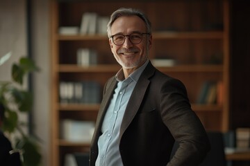 happy middle aged business man ceo 