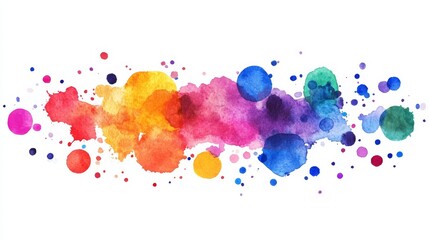 colorful watercolor dotted water stain