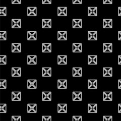 Full screen icon seamless pattern isolated on black background