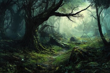 Fototapeta premium A winding path in the woods
