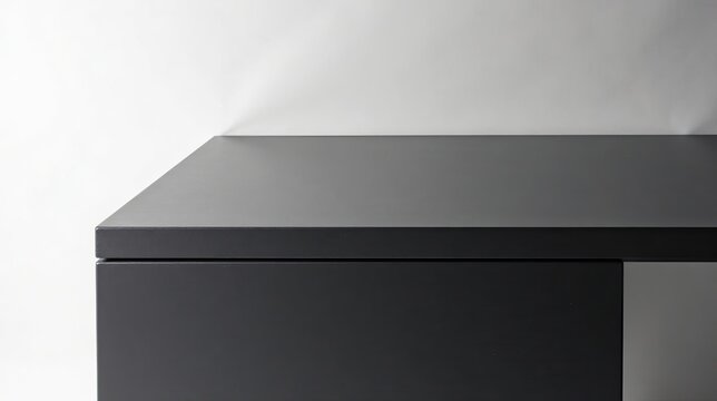 A Dark Gray Tabletop with a Clean Minimalist Design, Perfect for Displaying Products or as a Modern Interior Design Element