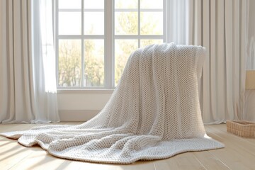 Elegant Decorative Throw Blanket Perfect for Cozy Living Room Aesthetics and Stylish Home Decor Enhancement