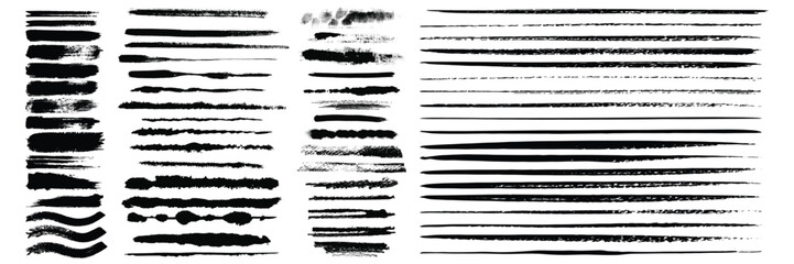 Beautiful Brushes vector collection. Grunge Elements - Brush strokes, ink paint brushes, grunge lines. Rectangle text box for social media and network. vector