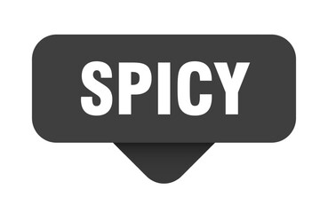 SPICY banner, button, label, sign