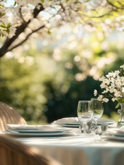 Serene Outdoor Dining Scene