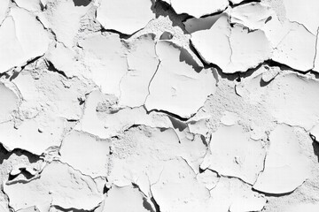 Obraz premium Seamless weathered wall with peeling white paint, showcasing cracks and texture.