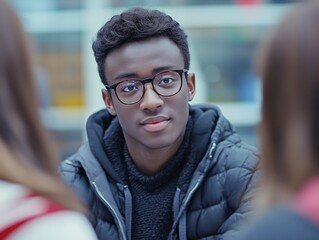 Obraz premium Contemporary Student Moment