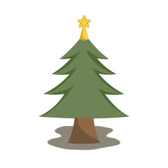 Illustration Flat christmas tree