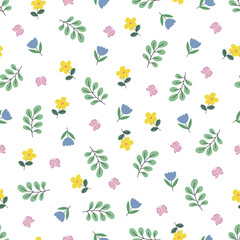 seamless floral pattern. background of small flowers. Small flowers scattered over a 
background.