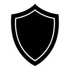  Shield icon vector silhouette on white background