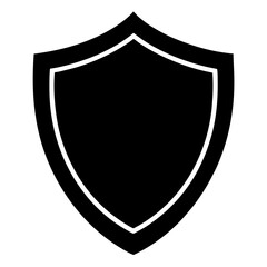  Shield icon vector silhouette on white background
