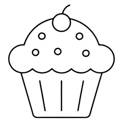 hand drawn cupcake