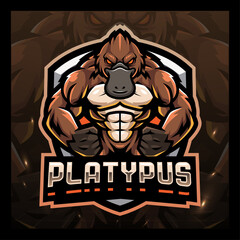Platypus esport mascot logo design