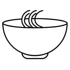 illustration of a bowl with a spoon