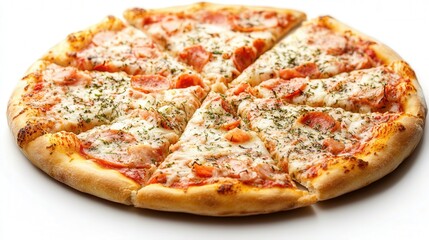 clipart illustration of cut pizza isolated on white background