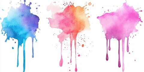 Fototapeta premium Vibrant Ink Splatters