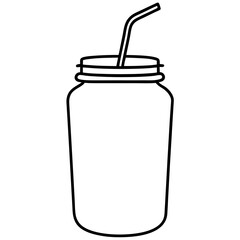 illustration of a jar with a spoon