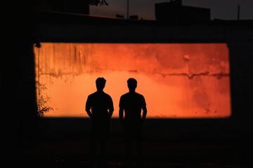 Two men standing side by side, likely friends or colleagues