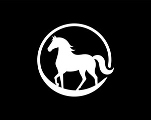 Horse logo design icon symbol vector illustration.