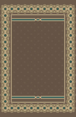 Vintage label with decorative border.