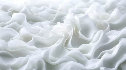 Obraz premium Luxurious white silk fabric background, smooth, elegant texture for design 