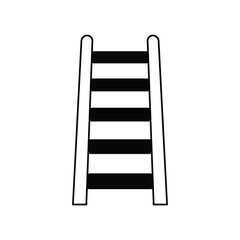 ladder glyph icon with white background vector stock illustration