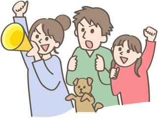 応援する家族