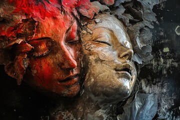 Obraz premium A detailed view of a female figure sculpture, perfect for editorial or commercial use