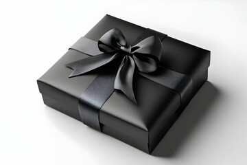 Black Gift Box 3D Render