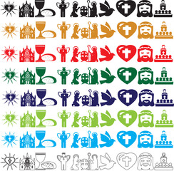 There are icons of christmas festival 