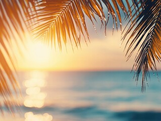 Serene Sunset Beach Scene