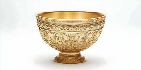 Ornate Golden Bowl, Realistic Product Image