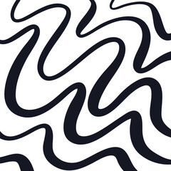 Abstract background with hand drawn wavy line design 