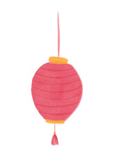 Lampion illustration watercolour for printing, card, design calender, chinese new year, lunar day