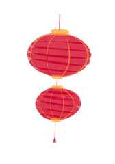 Lampion illustration watercolour for printing, card, design calender, chinese new year, lunar day