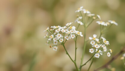 there is a small white flower that is growing in the grass,