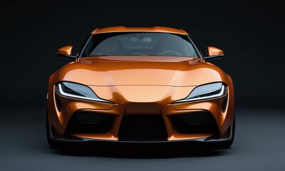 sports car front quarter view glossy