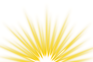 Transparent sunlight with golden glowing rays. Sun rays, lens flare, bright spotlight. Radiant light overlay, Shine light, Sun flare effects. Shining sunlight explode effect isolated on white PNG
