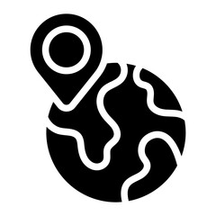 Around the world Solid Icon