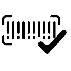 Barcode verification Solid Icon