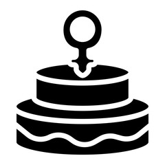 Celebration cake Solid Icon